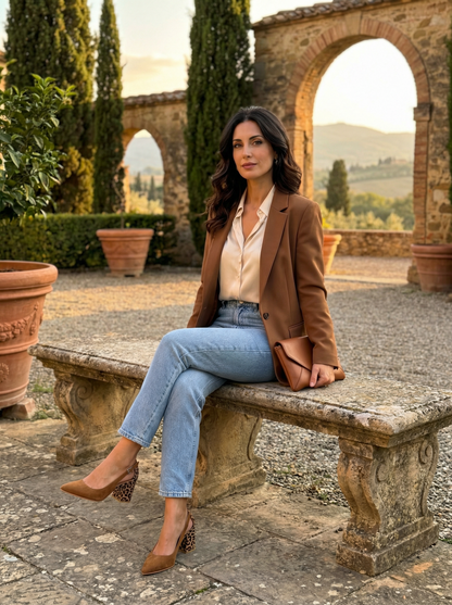 Venezia – Slingback με Τακούνι Animal Print